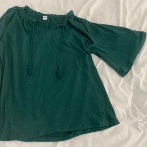 Flowey Emerald Green Top